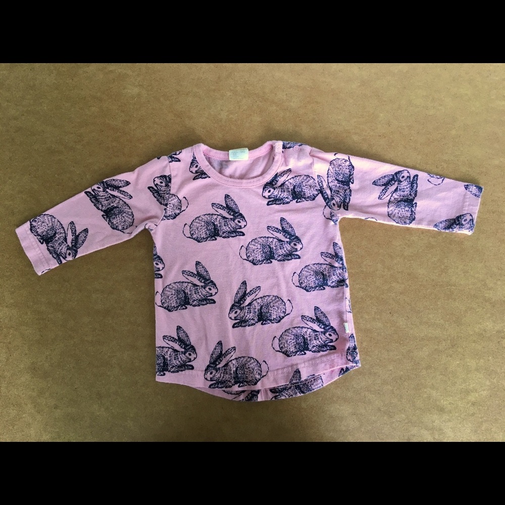 Nature Baby Pink Rabbit Long Sleeve Top